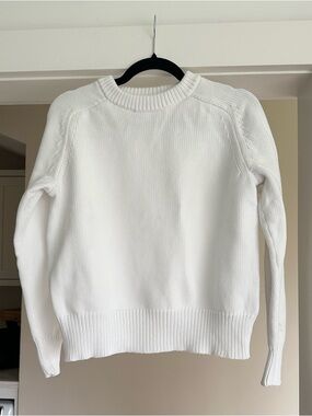 J. Crew White Crewneck Sweater